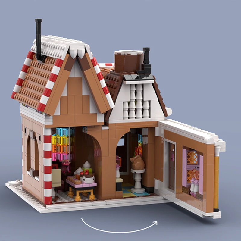 1003 قطعة MOC-241615 عيد الميلاد الزنجبيل منزل نموذج اللبنات الطوب الإبداعي لتقوم بها بنفسك تجميع لعبة الأطفال الصبي هدية عيد الميلاد #3