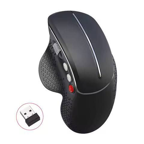 2.4G Wireless Mouse Ergonomic Vertical Mice Side Metal Roller Gaming Mouse For Official Home Laptop Computer PC