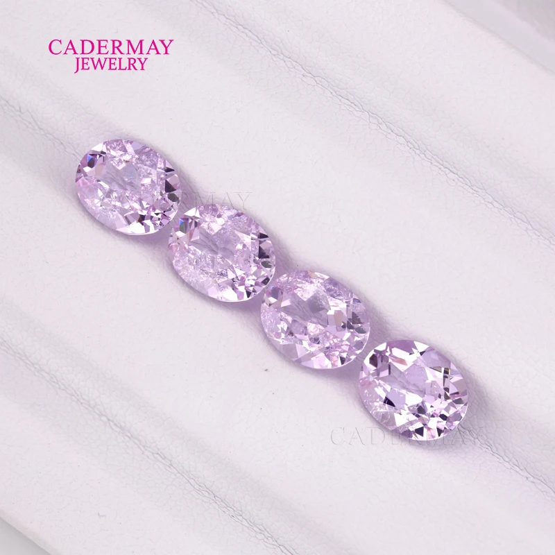 الخزامى YAG المدخلات 7x9 مللي متر 2.7ct البيضاوي الشكل الضوء الأرجواني اللون Yttrium الألومنيوم العقيق أحجار كريمة مفكوكة لصنع المجوهرات