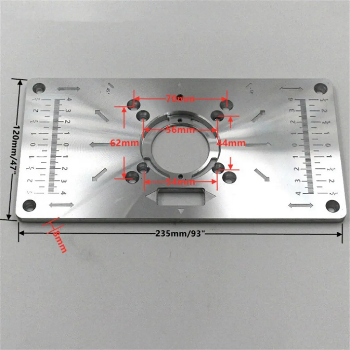 AA759~Router Table Flip Plate Aluminum Router Table Insert Plate W/ Router Insert Rings Wood Router Tools for Woodworking