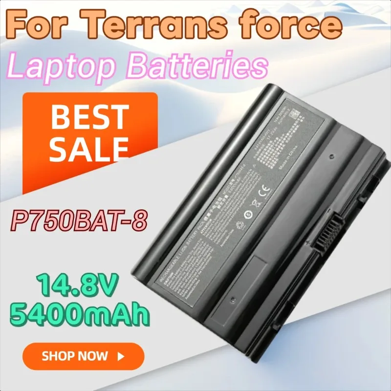 

100% новый высококачественный сменный аккумулятор для ноутбука 14,8 В 5400 мАч P750BAT-8 для Terrans Force X799 X599 для Clevo P750ZM P775DM