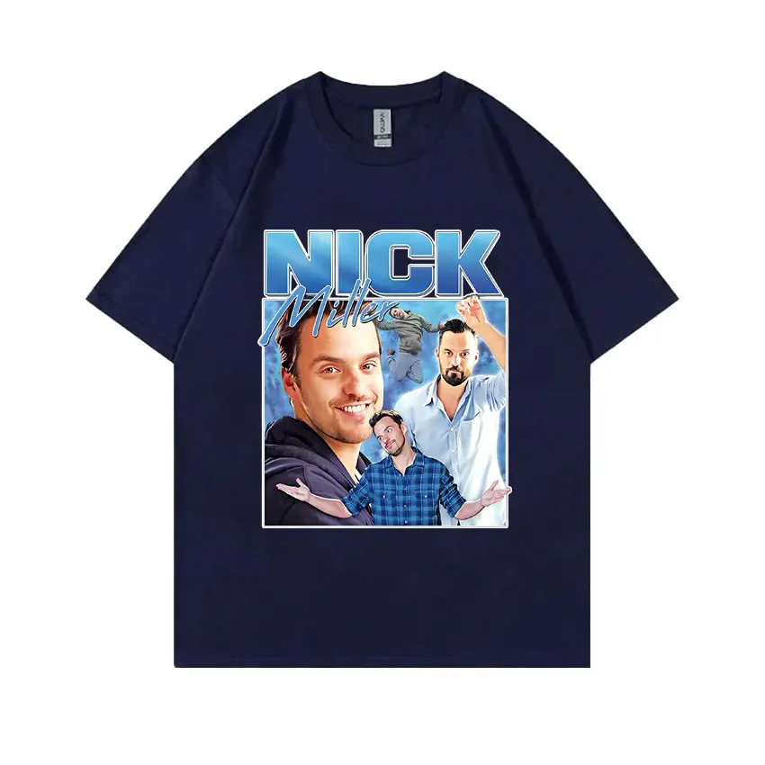 Nick Miller Graphic Tshirt Men's Comfortable Cotton Short Sleeve Men Women Fashion Vintage Casual T-shirt Unisex Vintage Tees