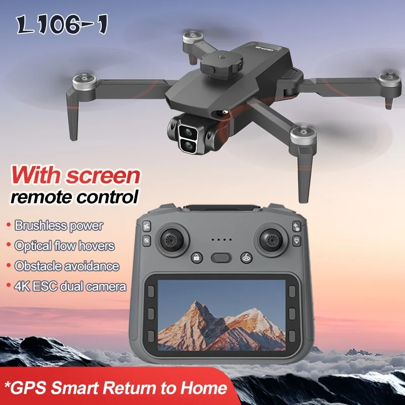 

L106-1 MAX GPS Drone Professional 8K Camera Aerial FPV Brushless Avoiding Obstacle with Large Screen Remote Control Folding Dron