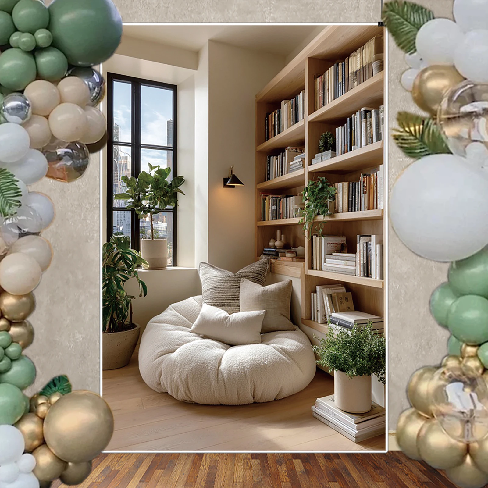 MOON.QG Modern Minimalism Backdrops For Photography Sofas Cabinets Arched Windows Photo Background Shooting Props Party Supplies