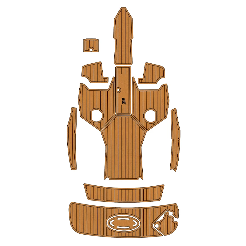 

Boat EVA Foam Faux Teak Deck Floor Mat for 2006-2011 Larson 226 Senza Cockpit Swim platform Pad SeaDek Self Adhesive Marine Mat