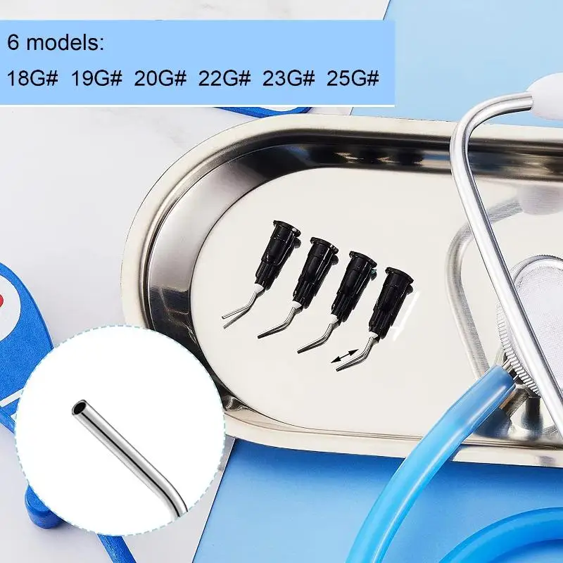 100Pcs Dental Pre Bent Dispensing Tips Disposable Composite Resin Applicator for Dental Clinic Professional Use