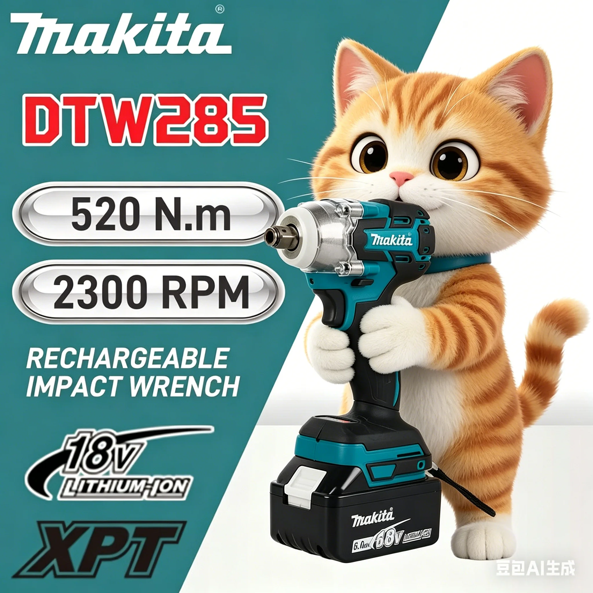 

Makita Battery DTW285 320N.M Brushless Cordless Impact Wrench Electric Wrench Power Tool For Makita 18V Battery