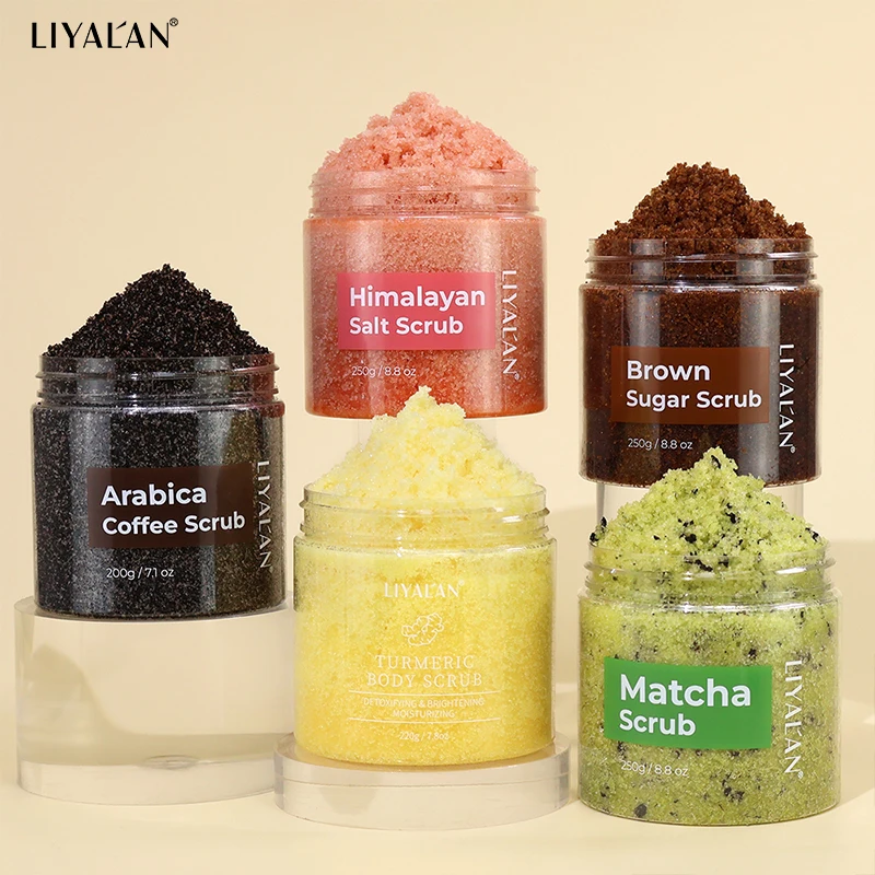 เกลือทะเล Body Scrub Exfoliating Smooth Skin Rejuvenation Moisturizing ขมิ้นกาแฟ Matcha Brown Sugar เกลือหิมาลัยทําความสะอาด