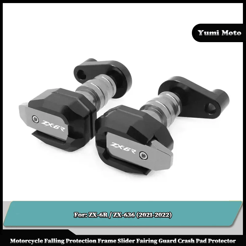 

For KAWASAKI ZX-6R ZX6R ZX 6R 636 ZX636 2021 2022 Motorcycle Falling Protection Frame Slider Fairing Guard Crash Pad Protector