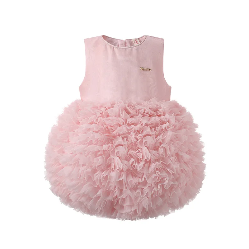 

New Girl's Princess Dress Tutu Children's Sweet Puff Skirt Girl's Baby Mesh Vest Skirt Cake