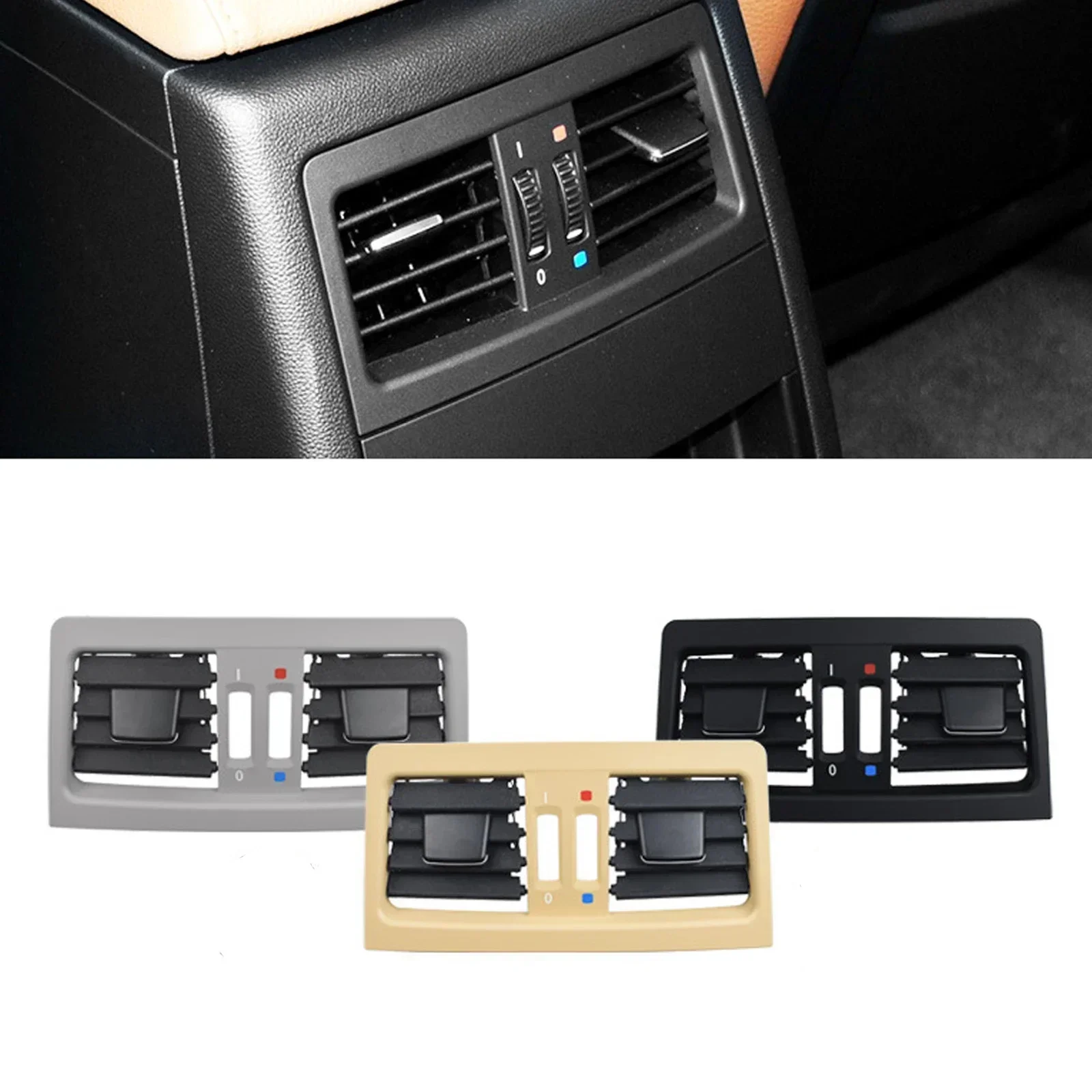 

Car Interior Upgrade Rear AC Vent Grille E91 Air Vent Beige Vehicle Fitment Direct Replacement High Universality