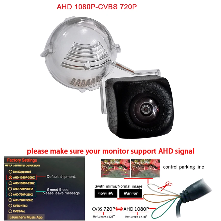 AHD 1920*1080P Car rear view Reverse camera for Suzuki SX4 Grand Vitara Hatchback S-Cross Crossover Alto Swift SX4  A-star XL-7