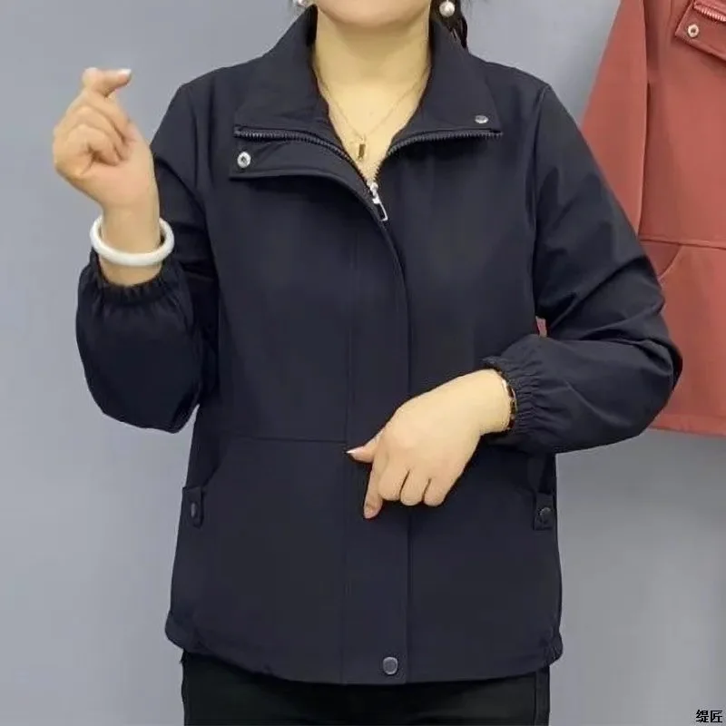 

Hooded Sweatshirt Coat Women's New 2025 Short Jacket Spring Autumn Slim Age-Reducing Outwear Ladies With Foreign Flavor Overcoat