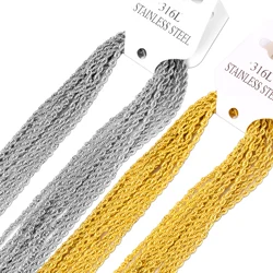 LUXUSTEEL 4MM Stainless Steel Hip-Hop Rock Unisex Fashion Jewelry Twisted Chain Necklace, Everyday Wear Versatile and Waterproof