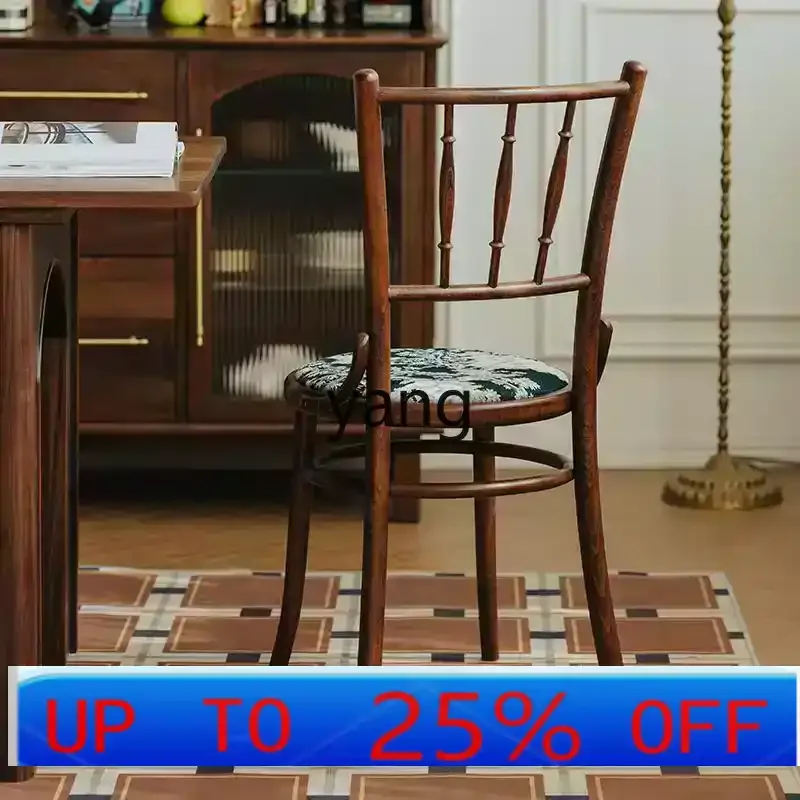 LH Nordic solid wood restaurant chair medieval dining chair retro home coffee shop