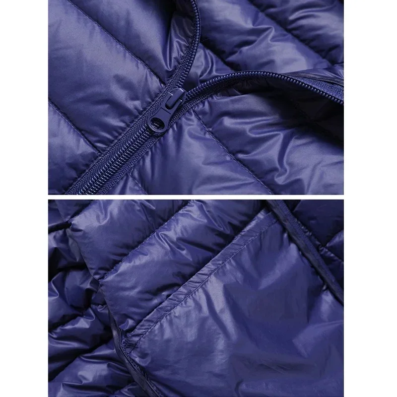 Men Ultra-light Thin Down Jacket Autumn Winter Slim Short Hooded Warm White Duck Down Coat Men's Outerwear Ropa De Hombre Coats