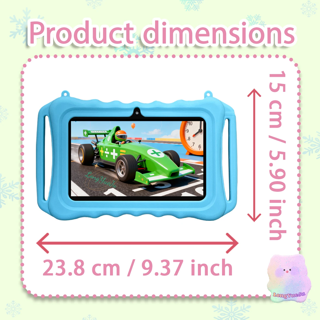 تابلت أندرويد 7 بوصة، 2 جيجابايت + 32 جيجابايت، تحكم بالأبوية، تابلت تعليمي، حافظة واقية، هدية للعطلات، متوفر باللون الأزرق/الوردي #5