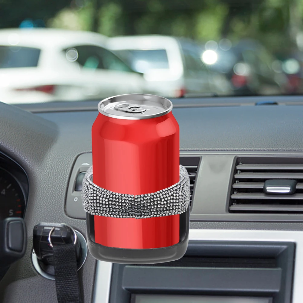 

2pcs Car Water Cup Holder Bling Drink Plastic Air Vent Bottle Ashtray Mount MultiFunctional Durable Rhinestone Elegant