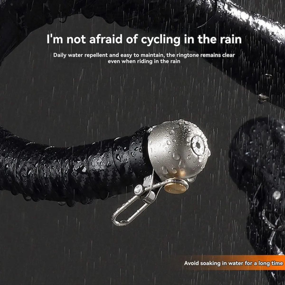 A61P Road Bike Bicycle Mini Bell Waterproof High Decibel Bike Horn 18-25mm Handlebar Plug Bell Black