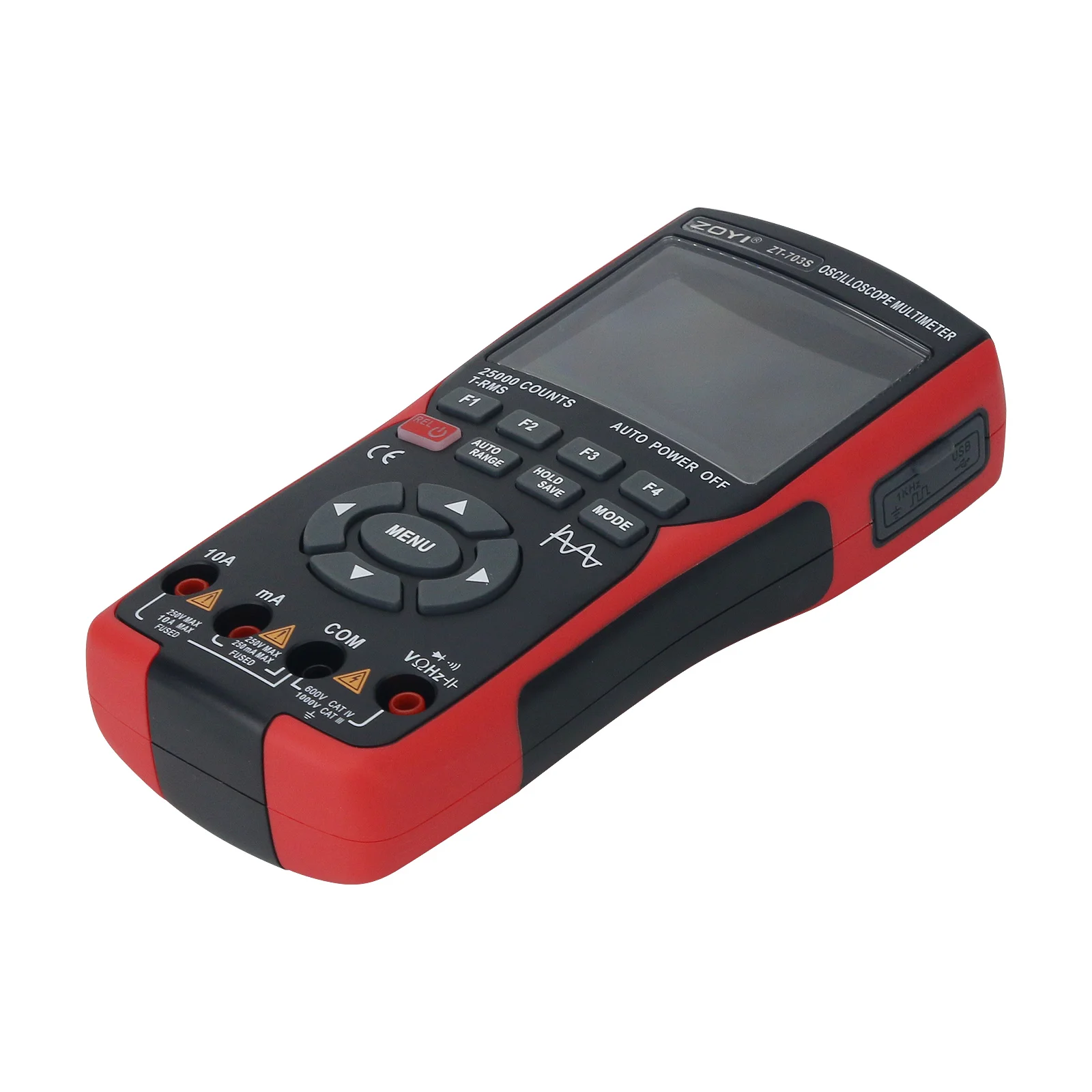 

ZT-703S 50MHZ 2CH Handheld High Precision 3-in-1 Digital Multimeter/Oscilloscope for Automobile Repair Multifunctional