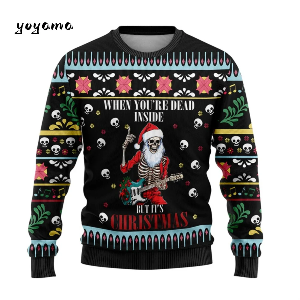 Cute Animal 3D Printed Ugly Christmas Sweater for Men Women Clothes Funny Skull Design Graphic Sweatshirts Casual Men Sweatshirt