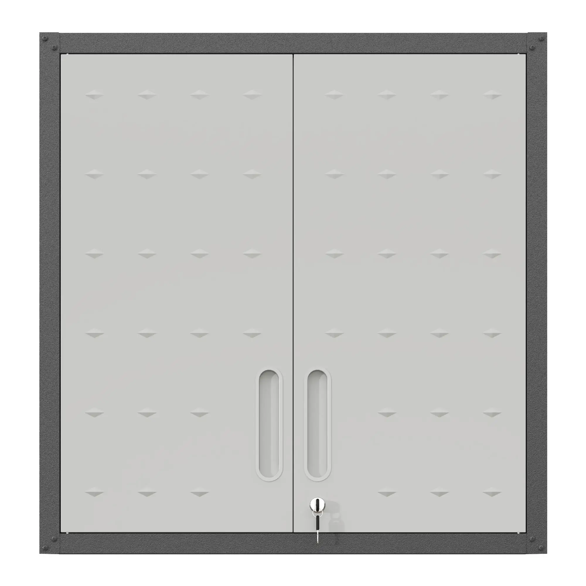 

Metal Wall-Mounted Storage Cabinet with Locking Door, 1 Shelf & Drawer for garage /Office - Easy Assembly