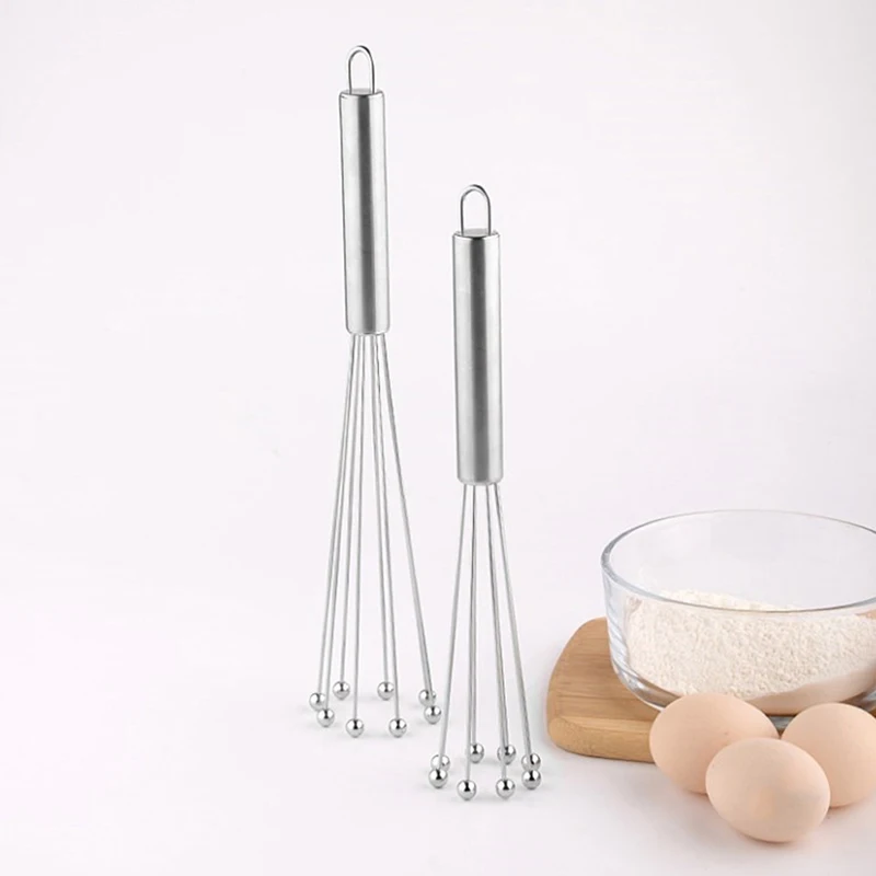 Stainless Steel Ball Hand Whisk Egg Stirrer Cream Foamer Baking Mixing Tools