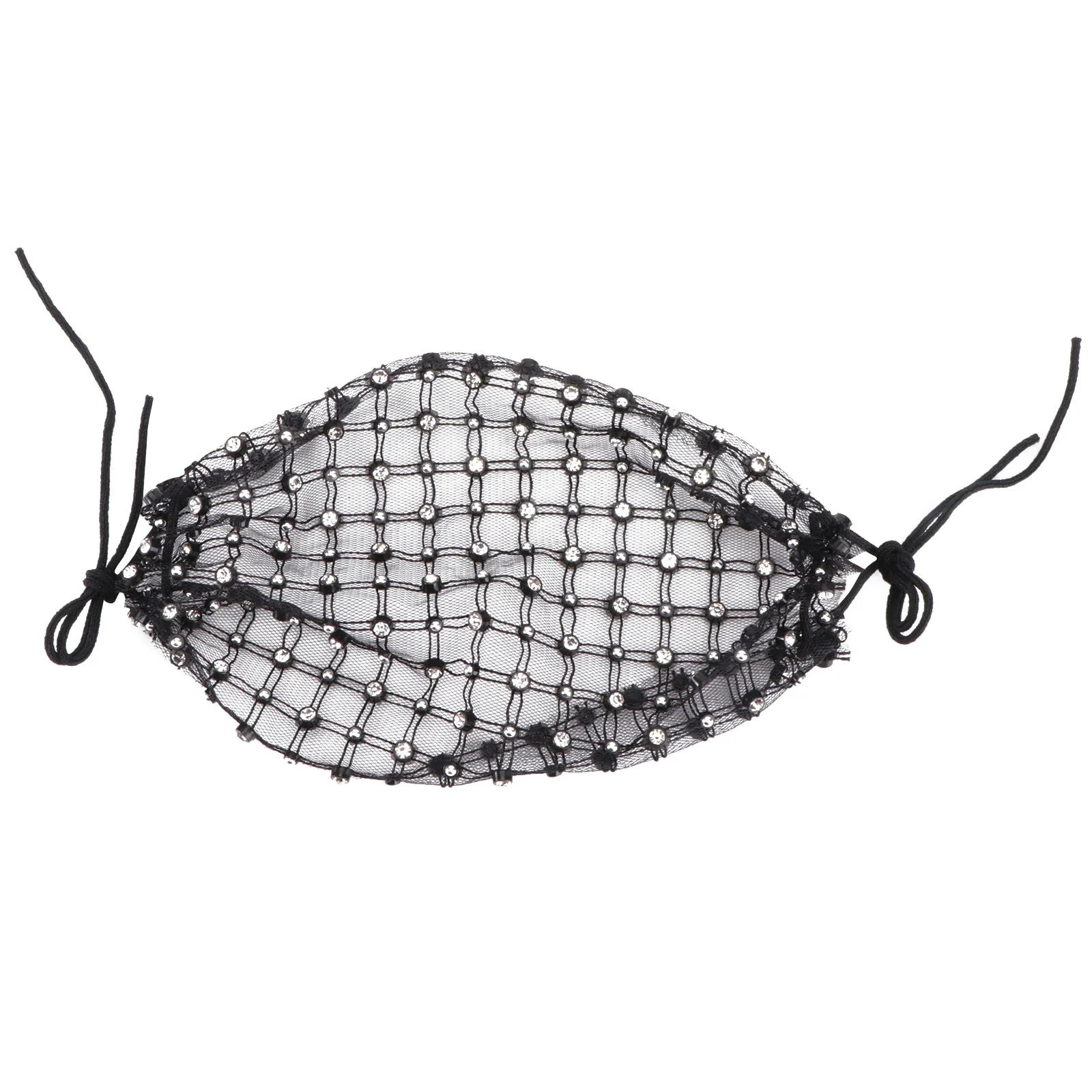 1 Buah Masker Wajah Berhias Berlian Imitasi untuk Festival Pesta, Kerudung Dekoratif dari Benang Jala, Kostum, Ornamen Wajah, Penutup Wajah Dekoratif