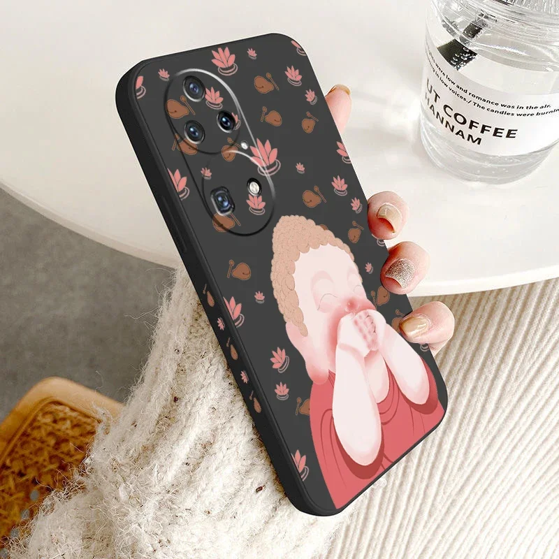 Силиконовый мягкий чехол Smile Happy Buddha для Huawei P50 P40 P30 P20 P10 Pro Plus Lite