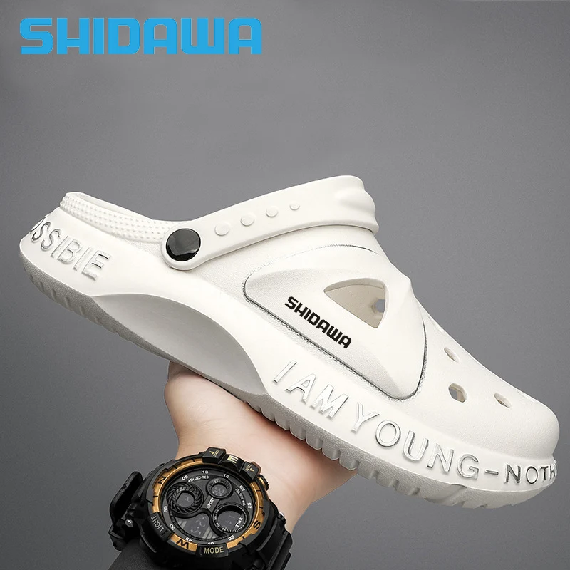 Men's Wear-Resistant Fishing Shoes, Lightweight Slippers, Anti Slip Fishing Beach Sandals, Sports Fashion, Outdoor, Summer, 2025