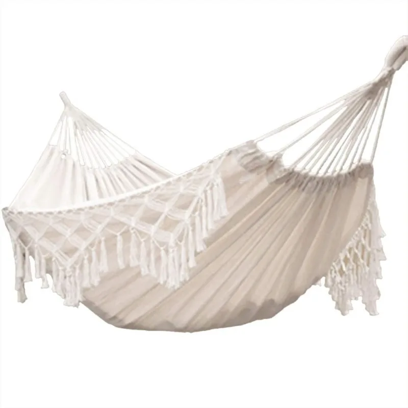 

Hammock Brazilian Double Hammocks Soft Comfortable Fabric Cotton Canvas Hanging Portable Two Person