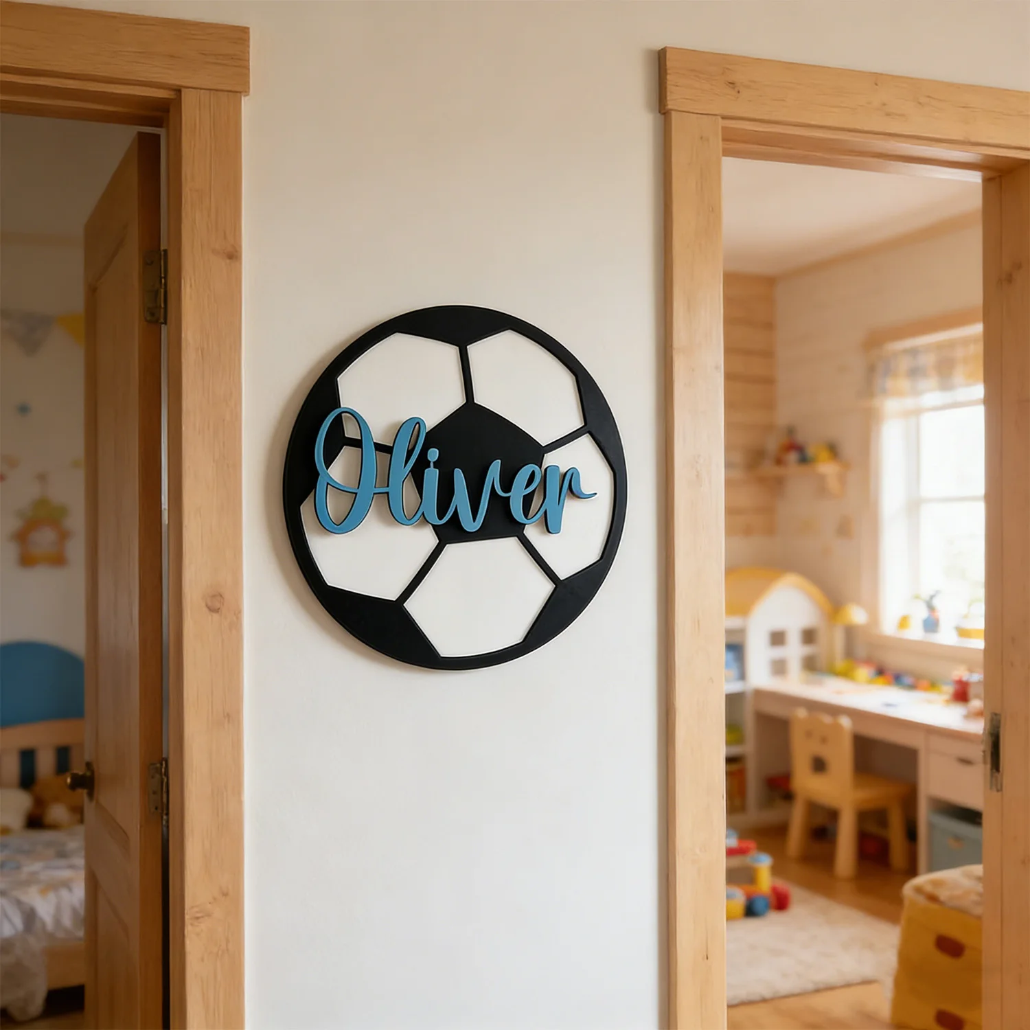 1pc personalized wooden surname brand, double-layer label, home decoration, bedroom wall decoration, holiday gifts