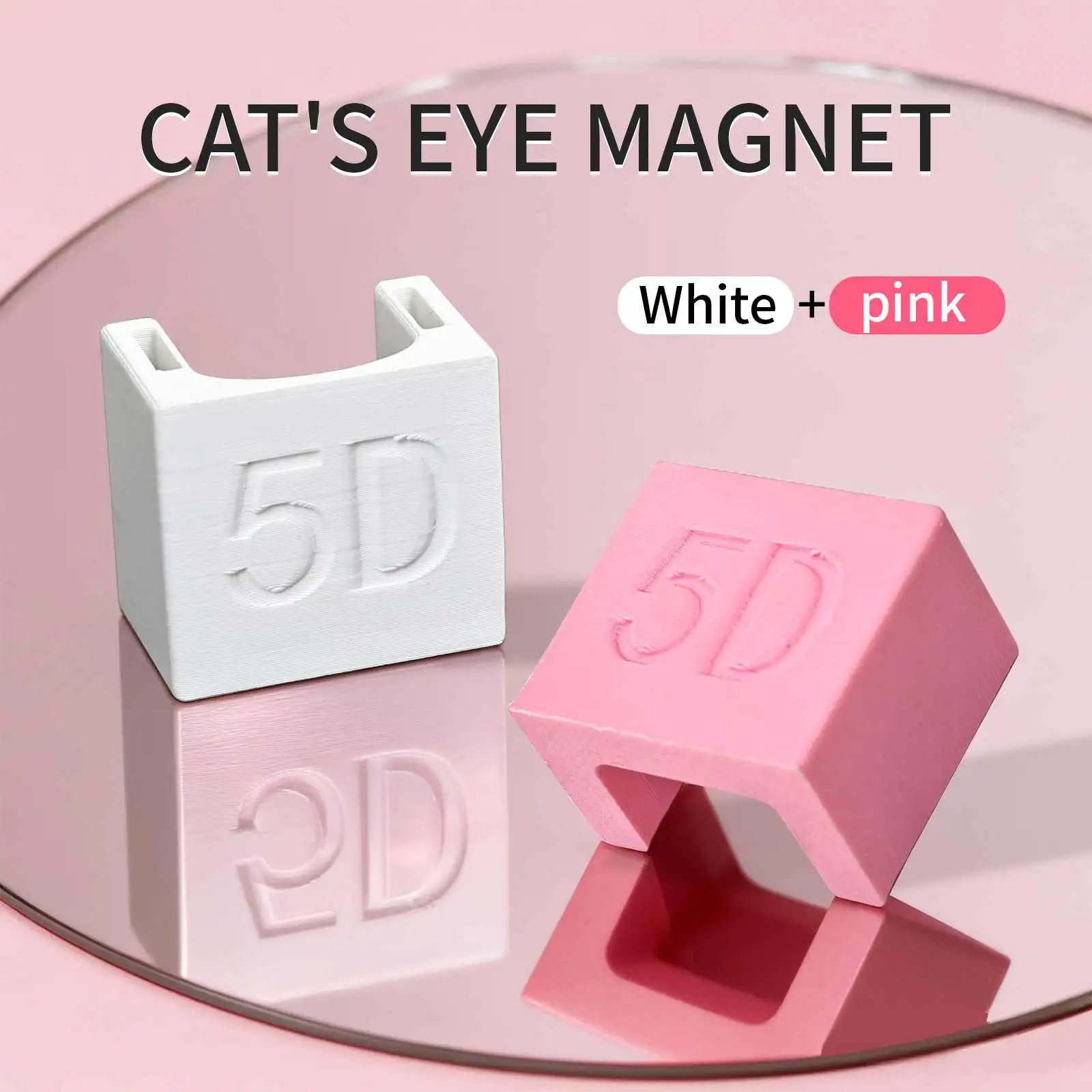 5D Katzenauge-Nagelmagnet-Werkzeug U-förmiger Nagelmagnet für Katzenauge-Gel-Lack Magnetischer Nagelkunst-Stift Maniküre-Zubehör
