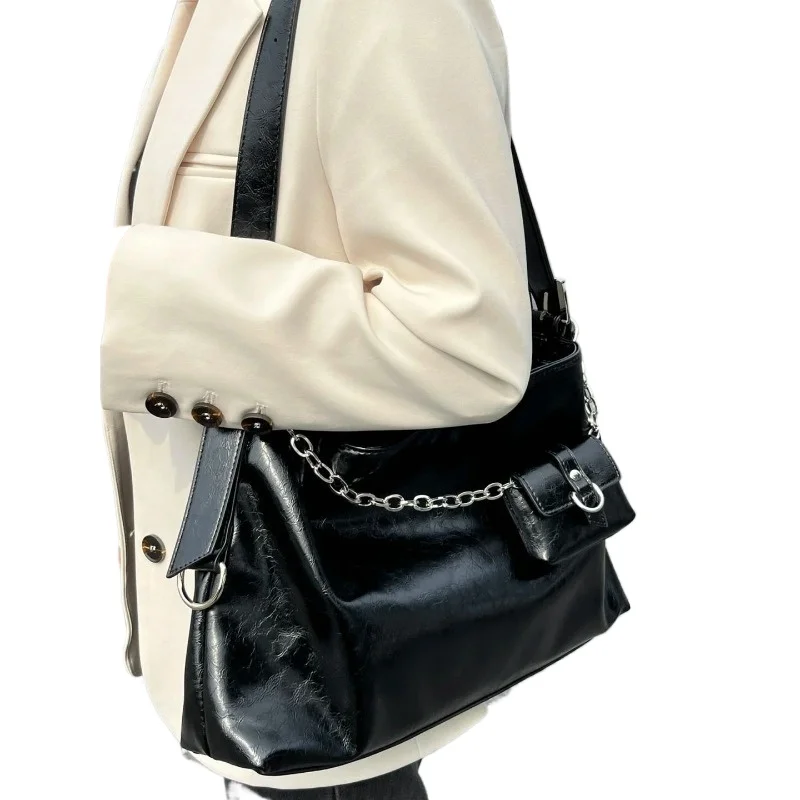 Premium Sense Simple Underarm Bag Women's Early Autumn Fashion One Shoulder Oblique Span Bag Exquisite Simple Versatile Commute