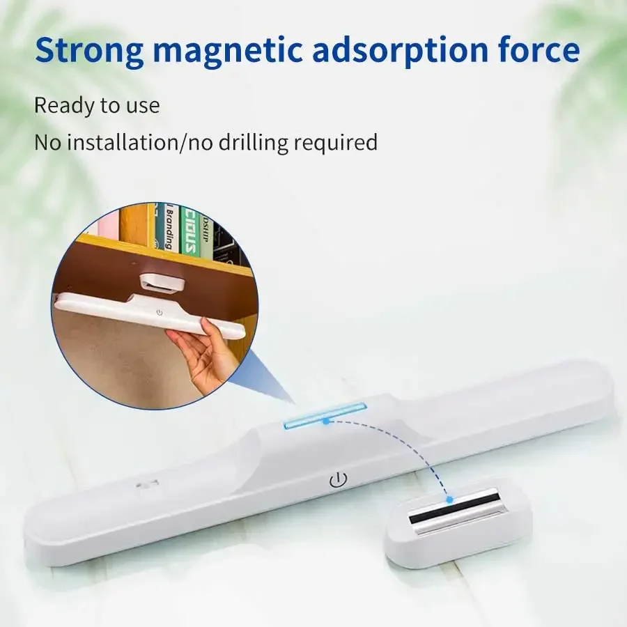 أضواء مرآة ماكياج LED المغناطيسي شنقا USB مصباح مكتبي قابل لإعادة الشحن القراءة ضوء عكس الضوء خزانة خزانة عنبر ضوء الليل #3