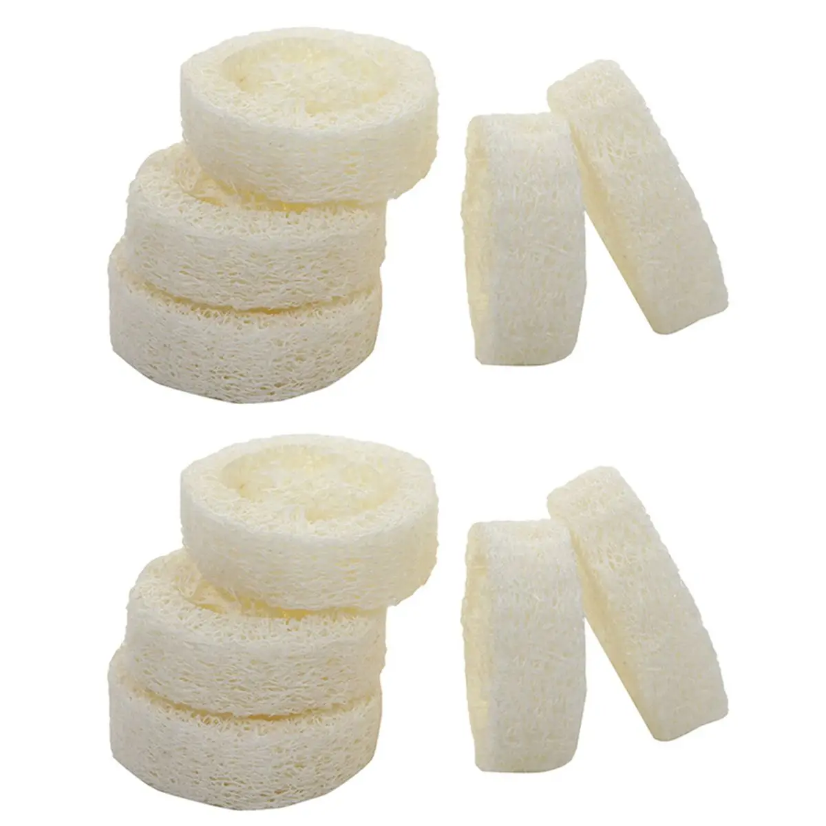 

Compostable Home Reusable Easy To Clean Loofah Slices Non Scratch Soap Saver Scrub Sponge Scrubber Scouring Pad