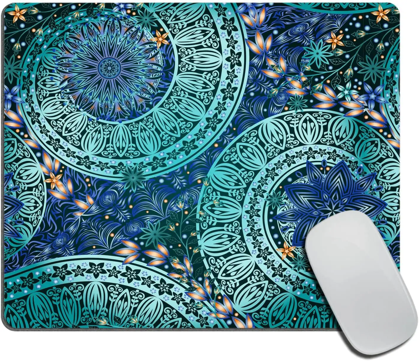 Mouse pad custom Mouse pad artisan Vintage Blue Mandalas Premium Textured Washable Non Slip Rubber Base Computer Mouse Mat