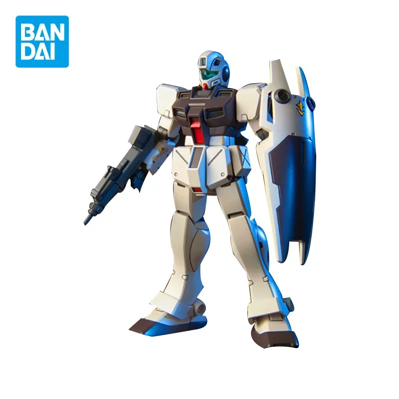 Bandai Original Gundam Model Kit Anime Figure RGM-79G GM COMMAND HGUC Action Figures Collectible Ornaments Toys Gifts for Kids