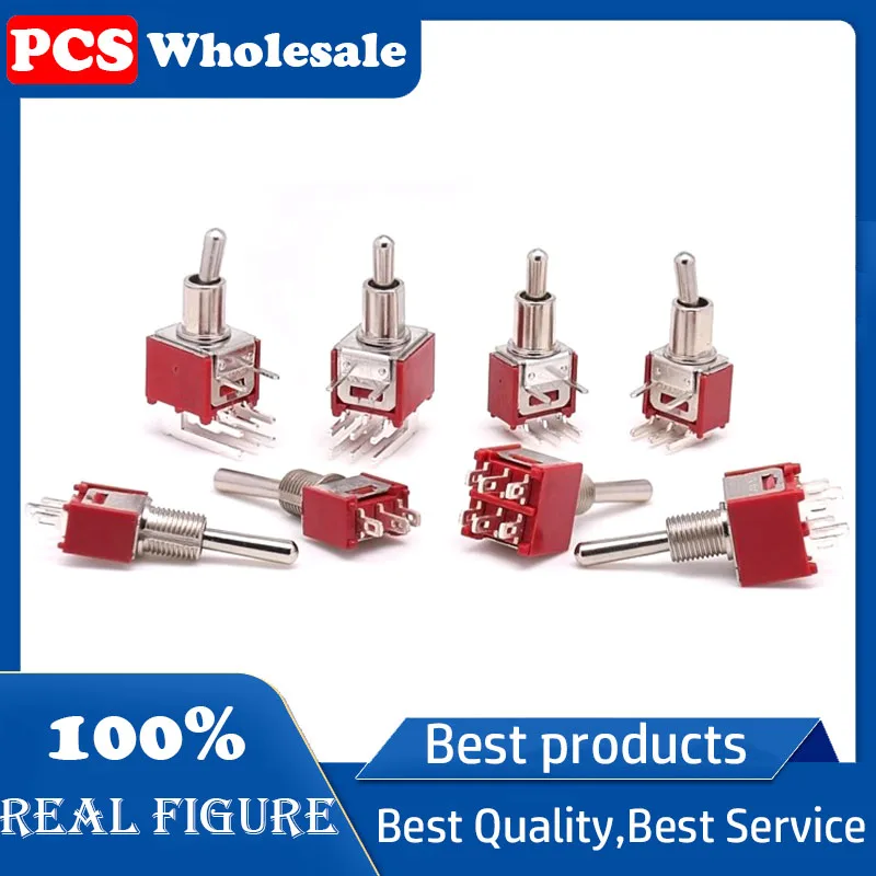 Opening 5MM button swing toggle switch 3 pin /6 pin 2nd / 3rd gear side bend button 1.5A250V