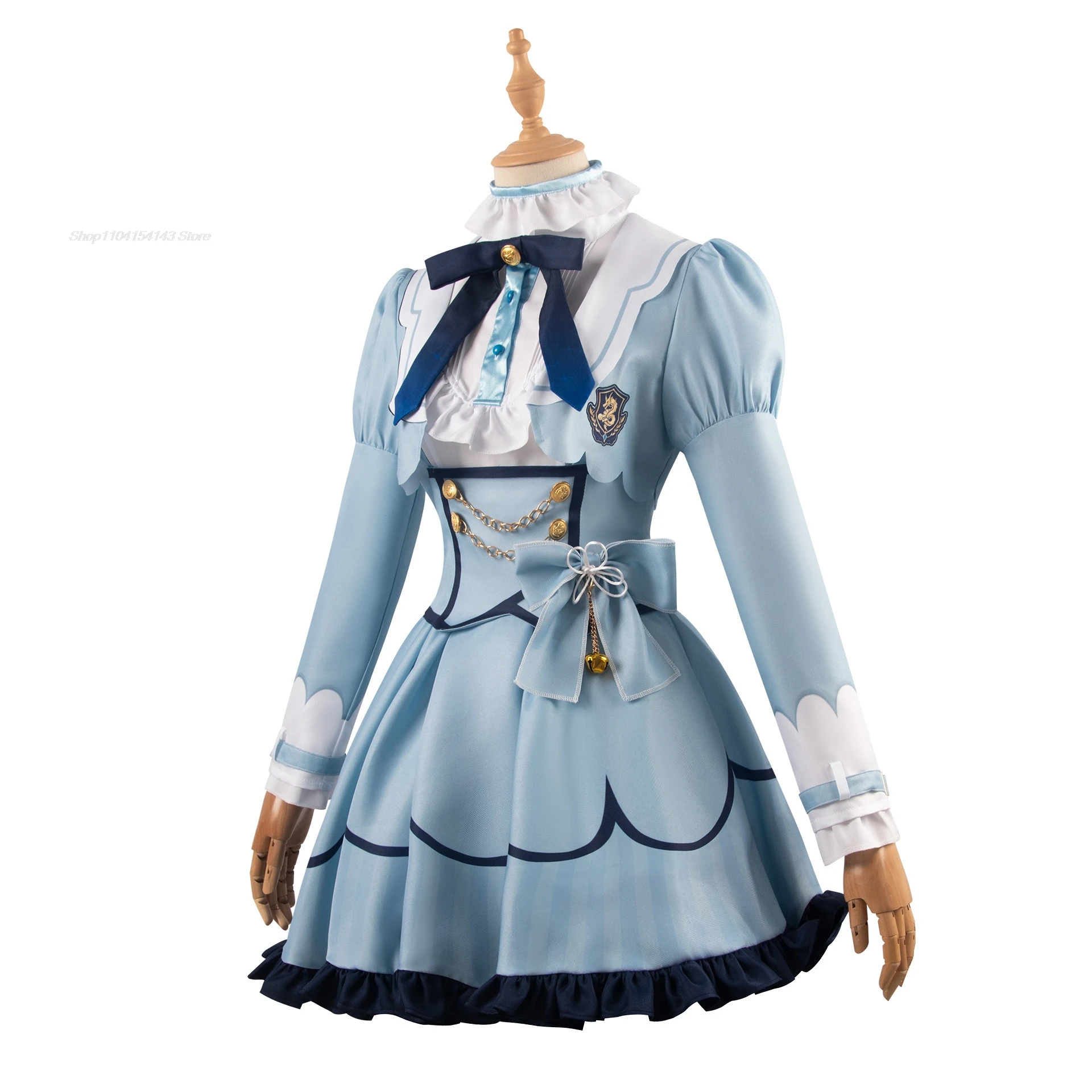 Anime Cosplay Vtuber Amamiya Kokoro Costume Lovely Lolita Uniform Halloween Carnival Party Role Play Outfit dress For Women wig