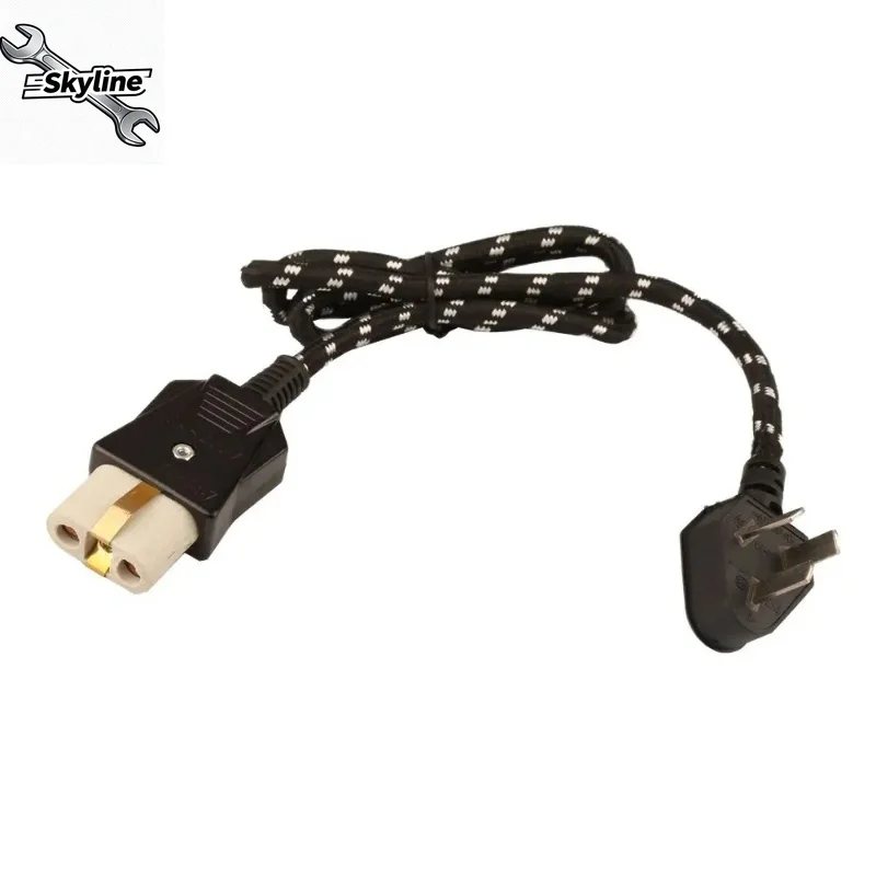 10A-15A 3-Pin Male Plug 2-Hole Mother Connector Electric Cooker Power Cord 3*0.75 mm² Power Line for Electric Pan