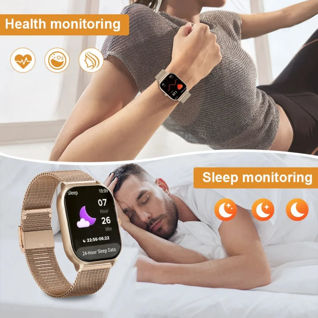 Men Smart Watches for Women Bluetooth Call Music Control Heart Rate Sleep Monitoring DIY Watch Face Smartwatch Android IOS