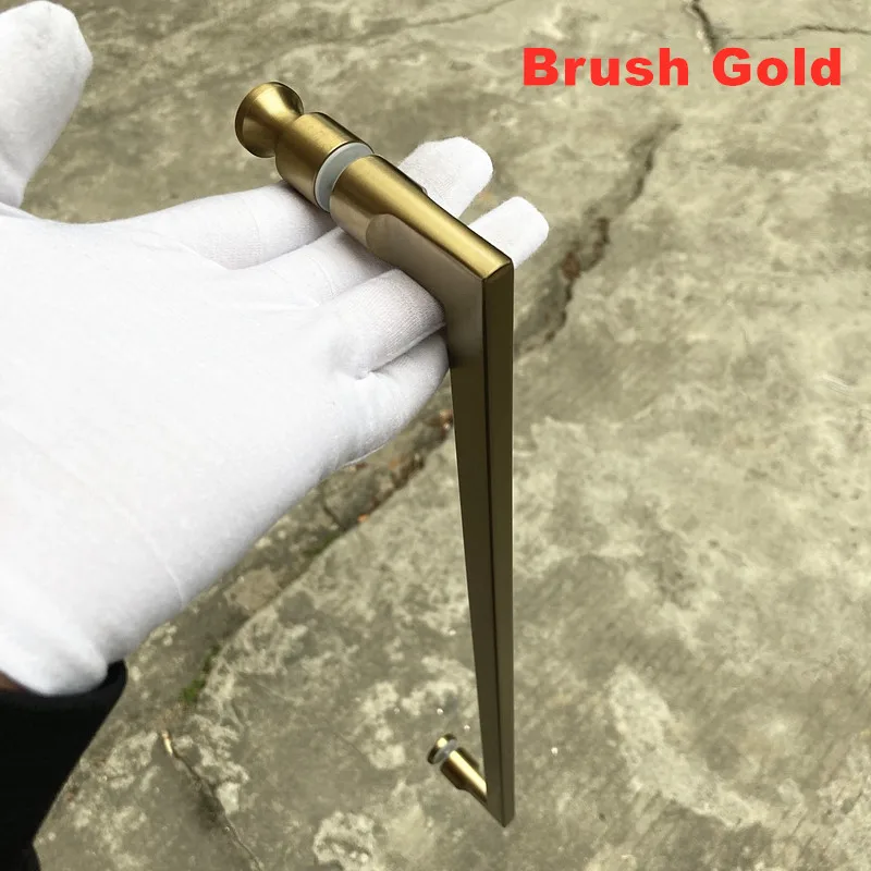 Imagem -04 - Muito Estreito e Simples pé Sólido 304 Banheiro Chuveiro Porta de Vidro do Punho Sj2027t Aço Inoxidável