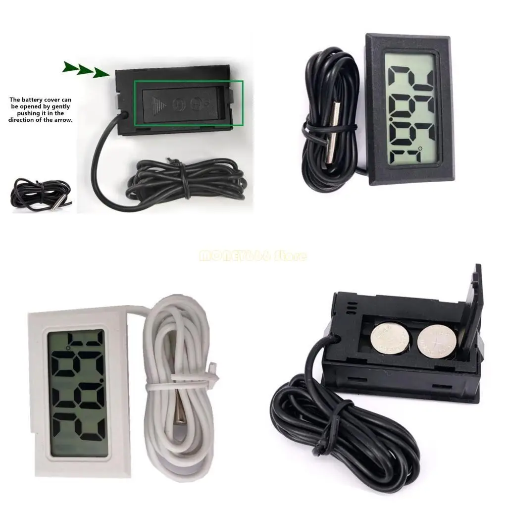 F62C ЖК -дисплей Thermometters с зондом измерения температуры воды измеритель цифровые термометры для холодильника аквариумной