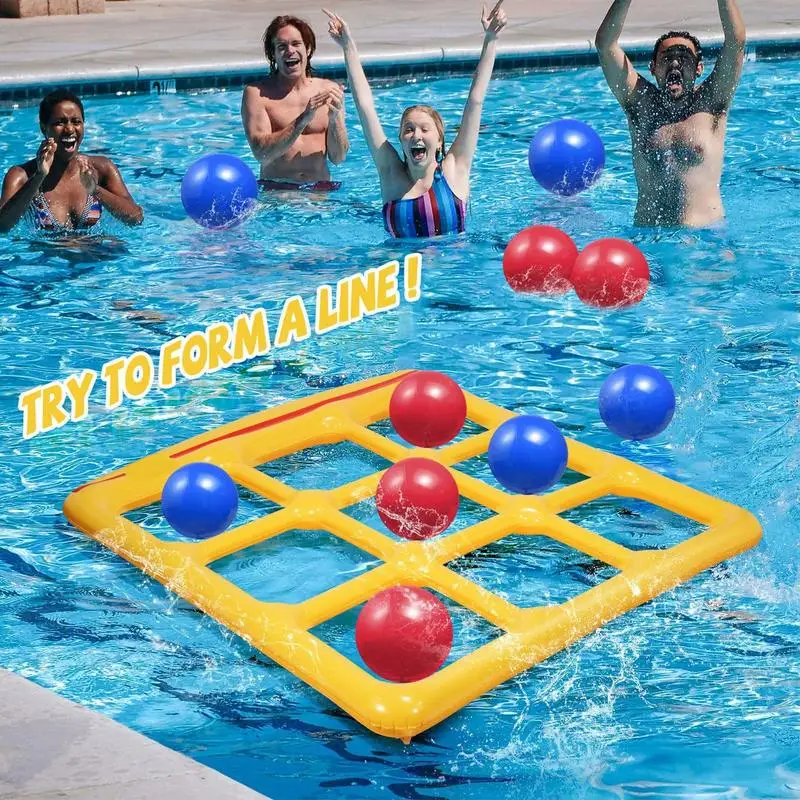 Zwembadspel Zwembadspeelgoed Opblaasbare vlotteractiviteiten Sportuitrusting met 10 ballen voor buiten Familie Buiten Reizen Achtertuin Tuin