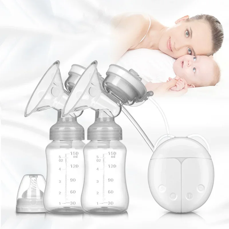 Bilateral Electric Breast Pump Milk Pump with High Suction Power Automatic Massage Postpartum Lactation Pump Breastfeeding