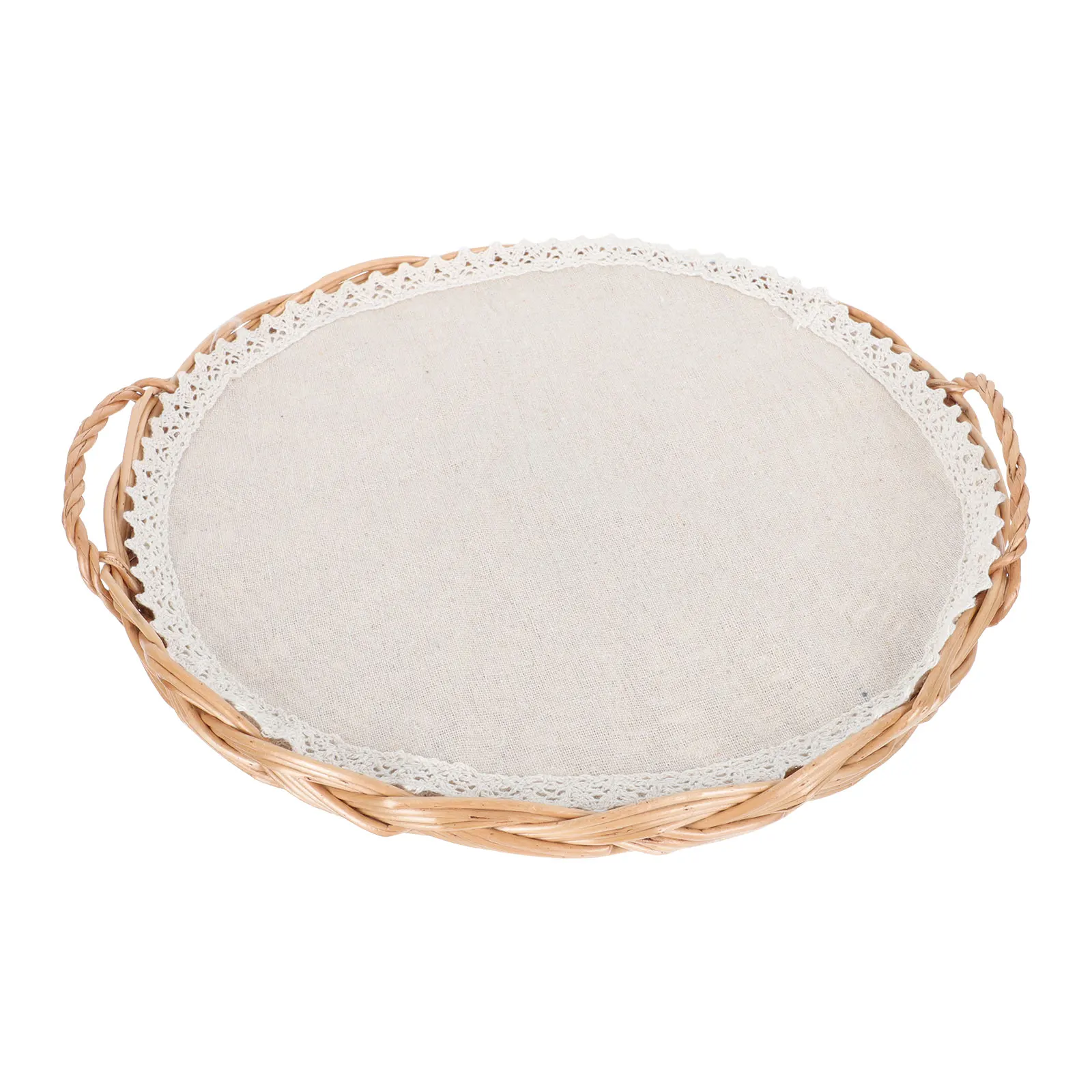 

Baking Tray Woven Basket Wood Kitchen Counter Food Serving Premium Safe Environmental Multi Function Storage Snacks