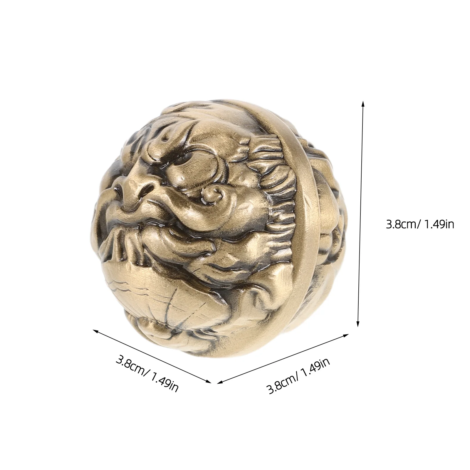 1 زوج 38 مللي متر تنقش كرات اليد النحاس الصلبة البناء النحاس لتقوية اليد ممارسة قبضة تقوية اللياقة البدنية العلاج #2