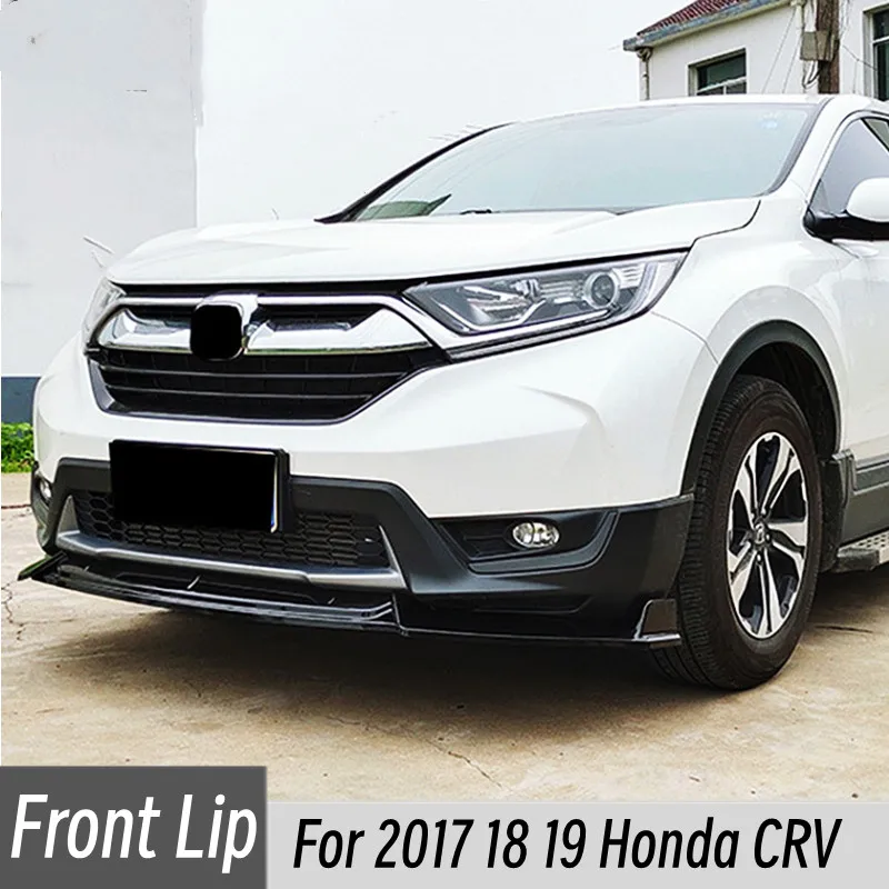 For 2017 2018 2019 Honda CRV Car Front Bumper Lip Chin Spoiler Splitter Diffuser ABS Plastic Tuning Accessorie