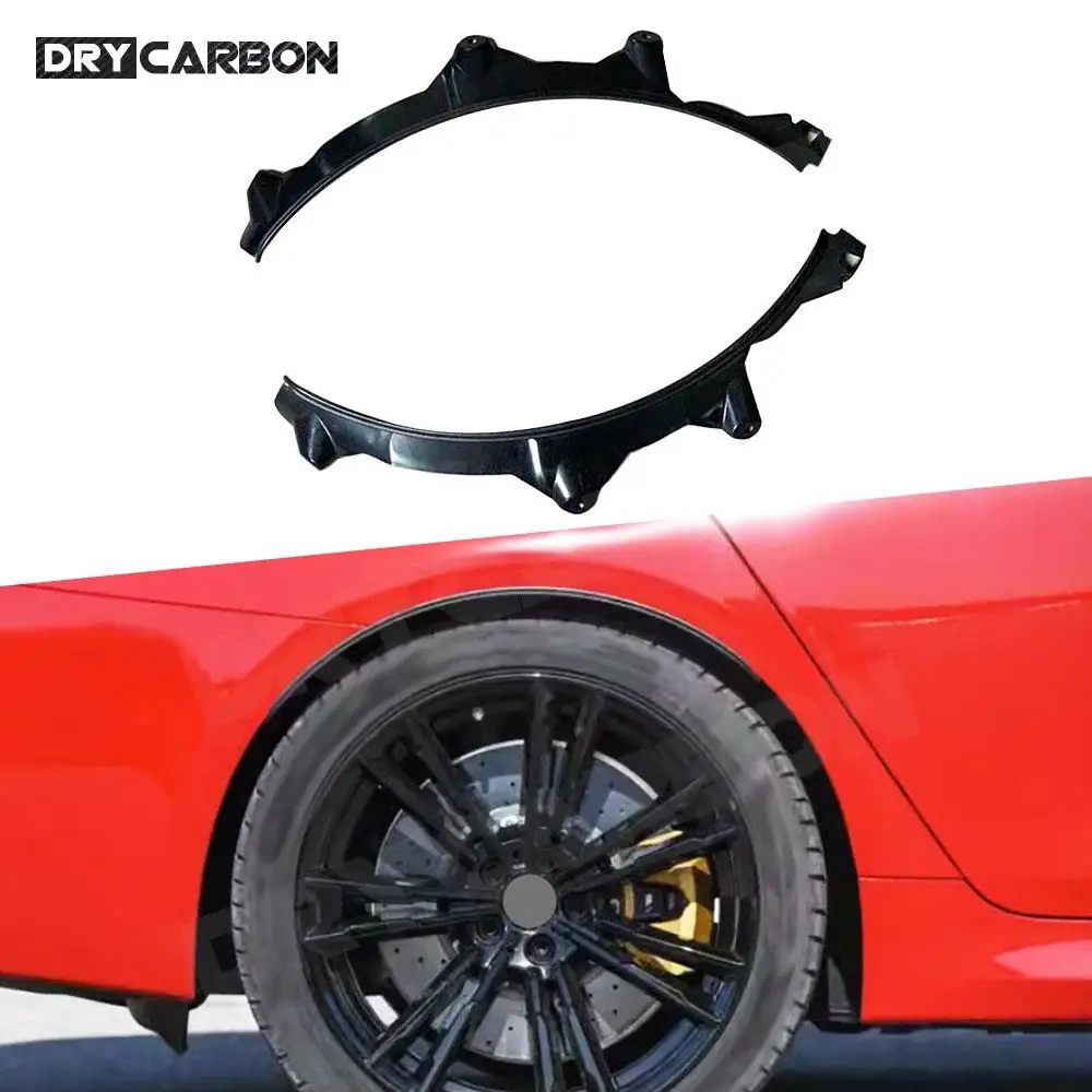 

PP Black Car Rear Wheel Arches Fender Flares Mudguards Trims for BMW 5 Series G30 G38 2017+ Back Wheel Eyebrows Guards
